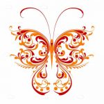 Abstract Floral Butterfly Design